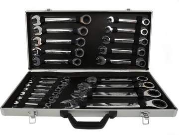 ZESTAW KLUCZY Z GRZECHOTKĄ PŁASKO OCZKOWE 6-32mm 22cz. G10341