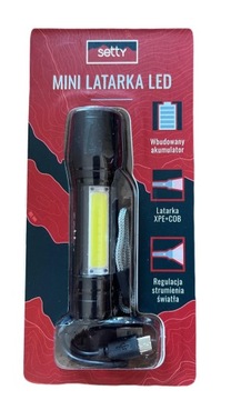 MINI LATARKA LED z akumulatorem setty SURVIVAL