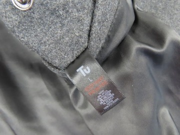 TU__ДВОЙНОЙ ПАЛЬТО СЕРОЕ ШЕРСТЬ__L