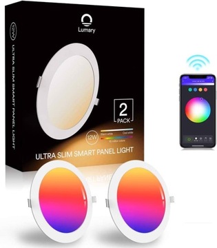Lampa wpuszczana sufitowa LED 12W 2szt