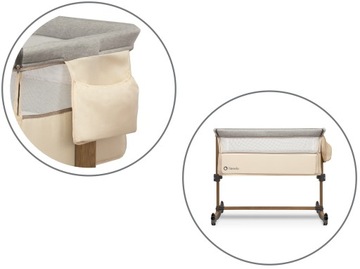 Lionelo Leonie Бежевый Песок Серый приставная кровать