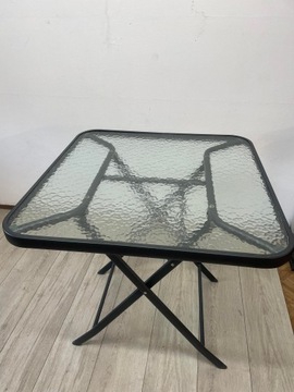 Стол Relaxdays со стеклянной столешницей 70x70x70 см