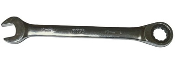 Klucz płasko oczkowy z grzechotką 19 mm stal CrV