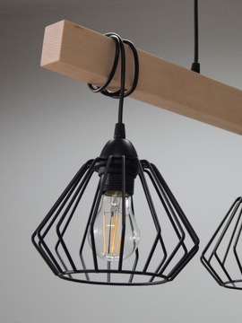 ПОТОЛОЧНЫЙ СВЕТИЛЬНИК 018-2PL WIRE WOOD LOFT