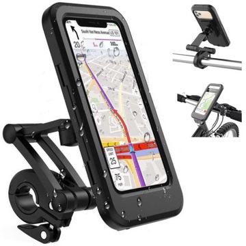 WODOODPORNY UCHWYT ROWEROWY ETUI NA TELEFON ROWER Moc na Telefon do Roweru