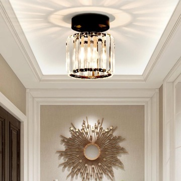 Светодиодные потолочные светильники Черная круглая люстра