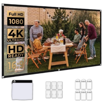 PRZENOŚNY EKRAN PROJEKCYJNY SKŁADANY 120'' 16:9