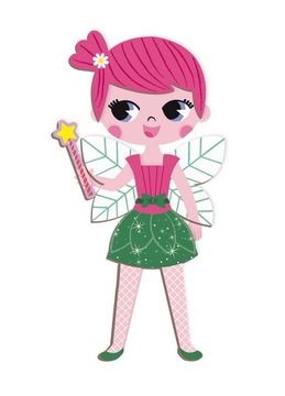 Układanka Magnetyczna Kostiumy Dziewczynka Magnetibook Janod dla dzieci 3+