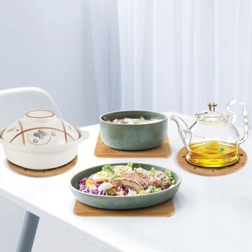 Подставка под горячее Placemat Bamboo, квадратная, 18 см, Натуральный