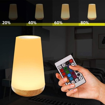 Прикроватные светильники с регулируемой яркостью 13 цветов RGB для спальни.