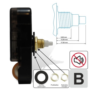 МЕХАНИЗМ B бесшумные часы FLOWING FLEXISTYLE
