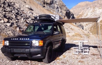 Боковой навес 2,5х2,5м (рольставни/тент) для багажника на крышу