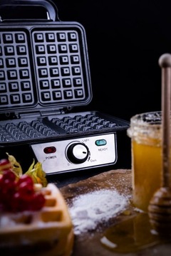 Вафельница на 2 хрустящие вафли размера XXL ВЫСОКАЯ МОЩНОСТЬ 1600 Вт