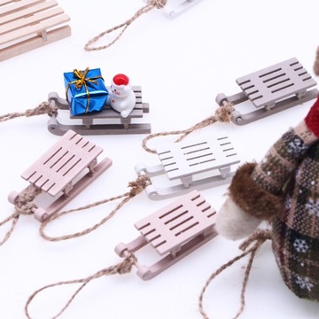 КАНТРИ ДЕКОР РОЖДЕСТВЕНСКИЕ Сани, БЕЛЫЕ 6Х2,5Х1,7СМ ШТ.