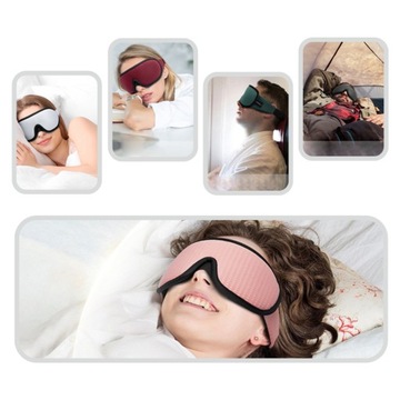 Opaska na oczy do spania 3D ZACIEMNIAJĄCA ODDYCHAJĄCA ergonomiczna maska