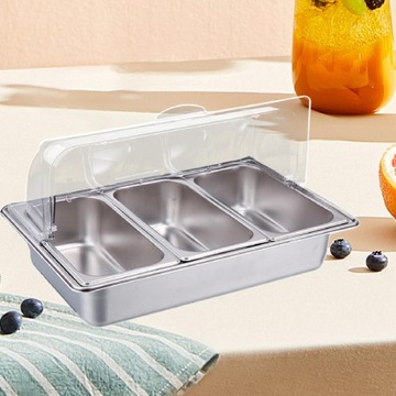 Zestaw Chafing Buffet Pojemnik na żywność Zestaw Bufet Chafing Dish Buffet 3 miejsca