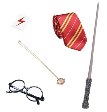 RÓŻDŻKA HARRY POTTER KRAWAT OKULARY NASZYJNIK