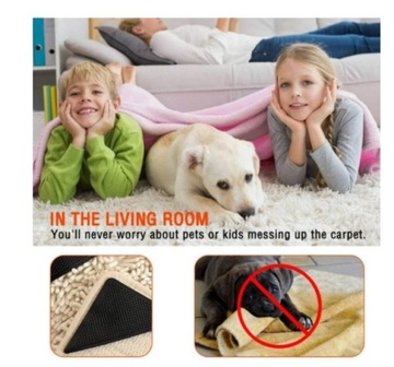 Накладки противоскользящие для ковра, треугольные, 4 шт.