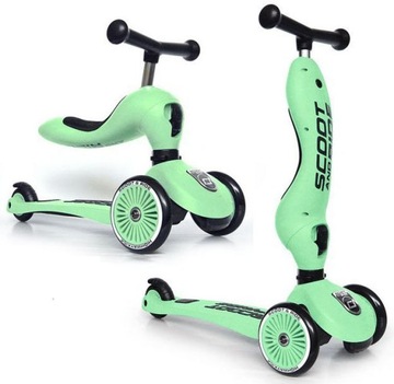 ТРЕХКОЛЕСНЫЙ СКУТЕР Scoot & Ride 2в1 ШЛЕМ КИВИ