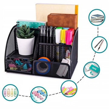 ОРГАНАЙЗЕР ДЛЯ НАСТОЛЬНЫХ ИНСТРУМЕНТОВ, ЧЕРНЫЙ МЕТАЛЛ