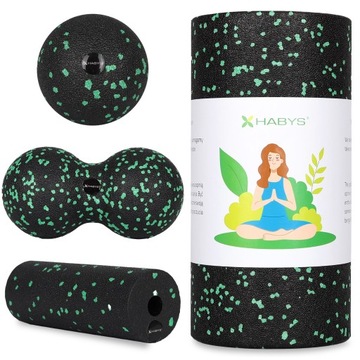 ZESTAW EPP ROLLER WAŁEK DUOBALL PIŁKA DO MASAŻU XXL 4w1 DUOBALL HABYS