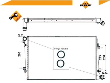 РАДИАТОР VW GOLF 5 1.9 2.0TDI NRF