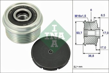 ALTERNÁTOR - SPOJKA JEDNOSMĚR SCHAEFFLER INA 535 0074 10