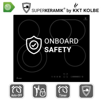 KKT Kolbe Modern Black Встраиваемый духовой шкаф 60 см класса A+ и керамическая варочная панель SET SET8005FBCH59RL