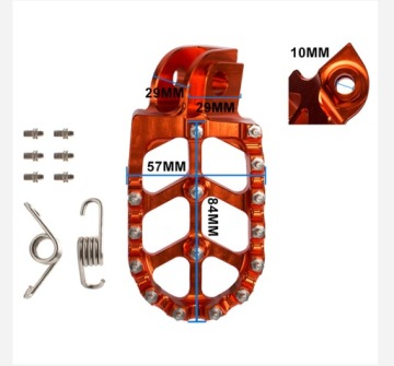 МОТОЦИКЛ ПОДНОЖКИ КОЛЫШКИ КОМПЛЕКТ KTM EXC SX F XS XC HUSQVARNA ОРАНЖЕВЫЙ