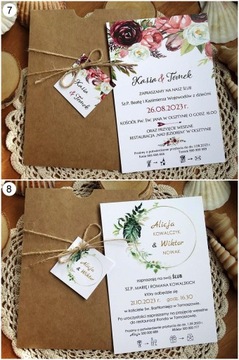 Приглашения на свадьбу ЭКО в деревенском стиле бохо