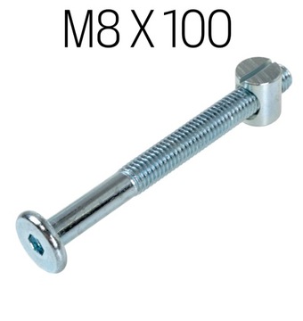 Соединитель с роликовой гайкой M8 x 100