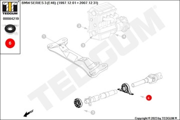 ОПОРА ПРИВОДНОГО ВАЛА BMW 3 E46