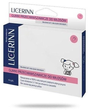 Gumki do włosów LICERINN przeciw wszom 4 szt.