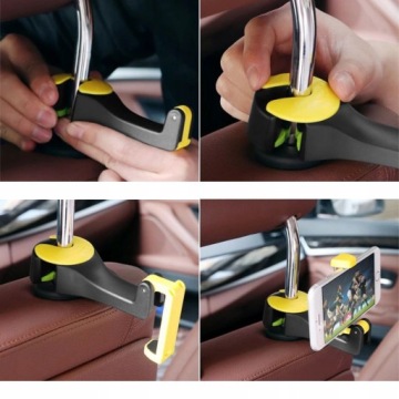 ДЕРЖАТЕЛЬ ДЛЯ СМАРТФОНА В ПОДГОЛОВНИКЕ С КРЮЧКОМ