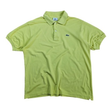 Koszulka Polo T-shirt LACOSTE Zółta Nowy Model Męska Casual 5 / L