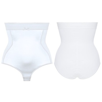 Mitex Satin wyższe figi modelujące biel XL