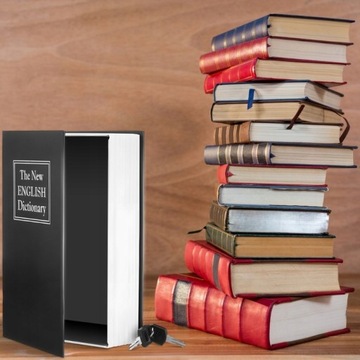 СЕЙФ, КНИГА, металлический, КАССЕТНЫЙ, БОЛЬШОЙ, с ключевым замком, ДЛЯ ДЕНЕГ