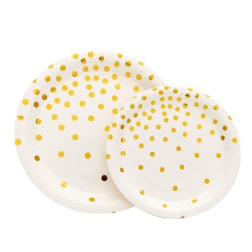 Бумажные тарелки STRAW и чашки Silver Gold