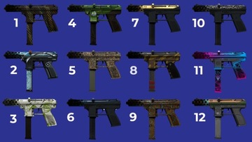 TEC-9 SKIN BRONI COUNTER-STRIKE IRL do zawieszenia - PREZENT UPOMINEK
