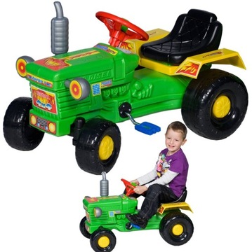 DUŻY TRAKTOR NA PEDAŁY DLA DZIECI HAK polski XXL