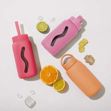 MUUKI мотивационная бутылка для воды 500мл ФЛАМИНГО РОЗОВЫЙ