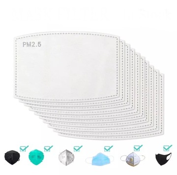 FILTR FILTRY DO MASKI MASECZKI HEPA PM2.5 50 SZTUK