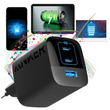 Szybka Ładowarka sieciowa Anker 336 67W 2x USB-C 1 x USB-A