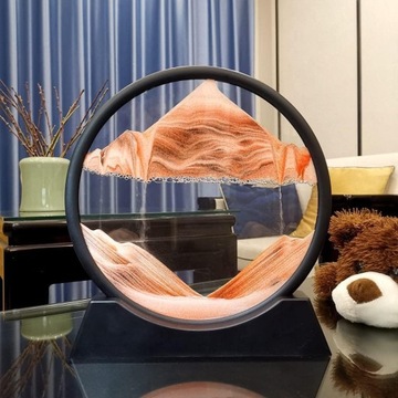 3D украшение стола с глубоким морским песком, песочные часы, пейзаж, плавное изображение