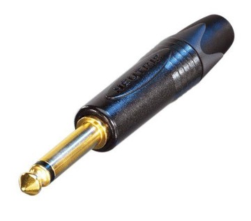 NEUTRIK NP2X-B - wtyk duży JACK mono czarny, złoco