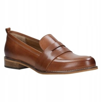 Buty Wojas Półbuty damskie skóra jasny brąz r. 37