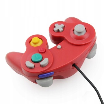 IRIS Pad kontroler gamepad do konsoli Nintendo GameCube NGC i Wii czerwony