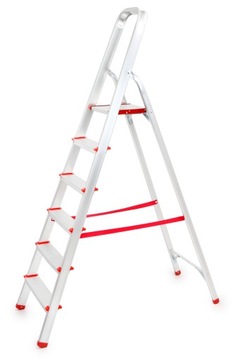 DRABINA ALUMINIOWA 6 STOPNIOWA MOCNA SKŁADANA DOMOWA 150kg