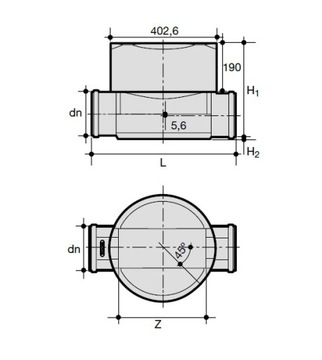 Основание КИНЕТА для сквозных скважин 400/200 WAVIN