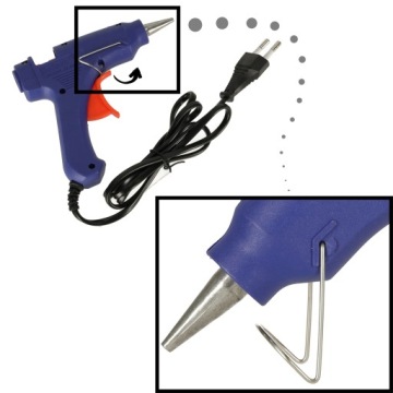 Пистолет для горячего клея + 62 кусочка клея 7 мм.